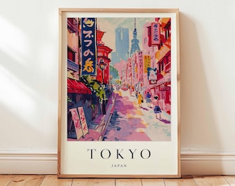 Tokyo Neon City Print: Japan Travel Poster, Asia Wall Art - Etsy