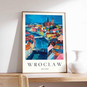Wroclaw Poster, Poland Travel Print, Polish City Wall Art, Silesia Decor, Wroclaw Market Square Poster, Poland Print, Europe Travel Art
