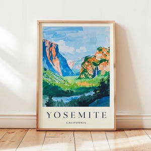 Yosemite National Park Poster: California Travel Art Print