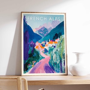 French Alps Poster, French Alps Print, French Alps Wall Art, Alps Print, French Alps Landscape, French Alps Decor, Alps Art