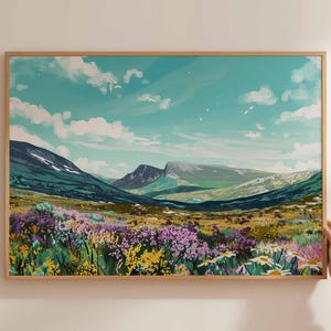 Cairngorms National Park Poster, Scotland Travel Print, Scottish Highlands Wall Art, Mountain Landscape Decor, UK Park Art, Nature Print