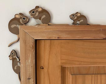 Mix and match mouse family to sit on a door frame, picture rail, skirting board etc PLEASE READ DETAILS underneath.