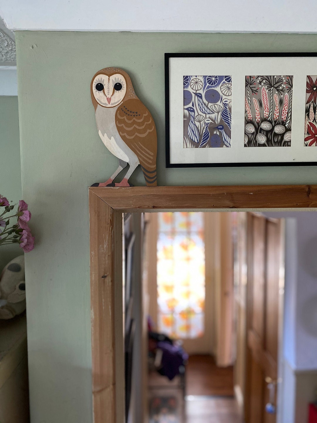 Barn Owl for Sitting on a Door Frame, Picture Rail, or Similar - Etsy UK