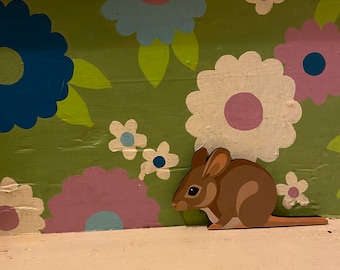 Hand painted mouse for staircase