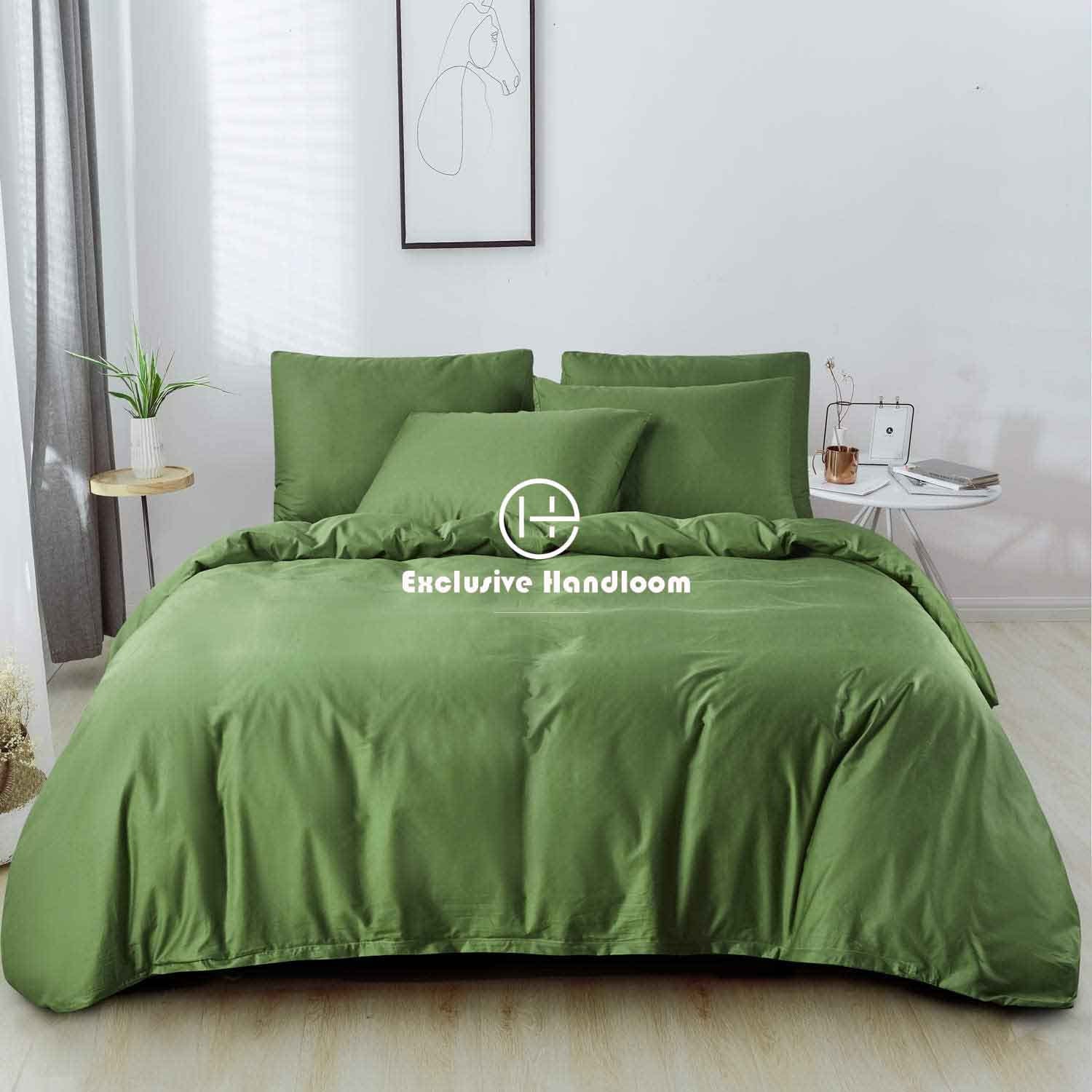 Indian Handmade Olive Green Cover Set Queen Boho Duvet Cover Etsy