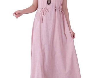 Indian 100% Pure Organic Pink cotton Nightgown, Bohemian Dress, Romantic Dress, Maxi Dress, Beach Wear Dress, Customized Dress