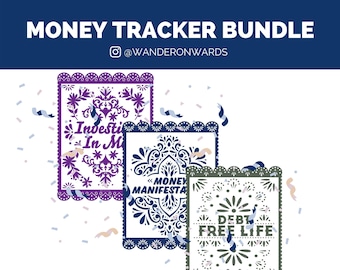 Money Tracker Bundle | Printable, Digital Finance Planner, Debt, Savings, Investing, Baby Steps, Personal Finance, Budgeting