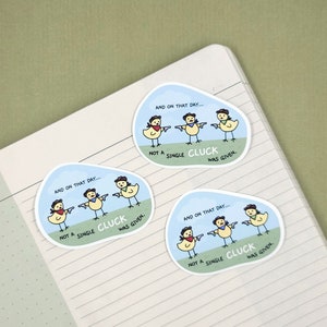 Kein Gackern gegeben | Sticker oder Magnet | Laptops, Wasserflaschen