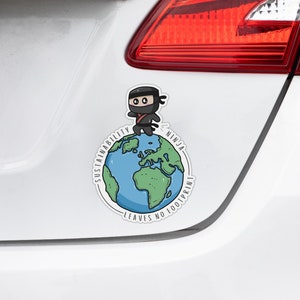Sustainability Ninja Bumper Sticker | STEM, Science, Environmental Science, Pun | Science Car Decal
