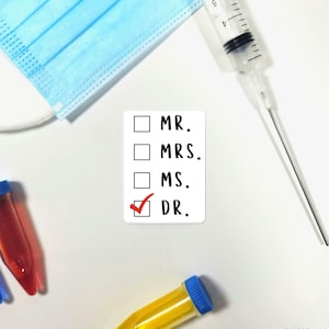 Doctor Checkmark | Sticker or Magnet | Doctor, Med School, Medicine | Laptops, Water Bottles