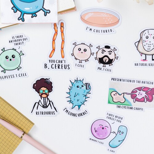 Immmunology Sticker Immunology Pun Stickers Science Immunology Microbiology | Etsy