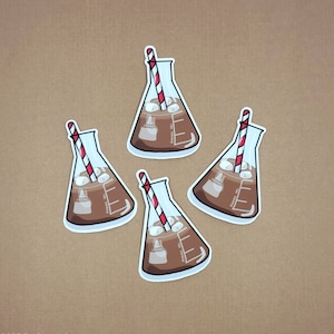 Frasco de laboratorio de chocolate caliente / Ciencia, Medicina, Pre-medicina, Anatomía / Navidad, Regalo de ciencia