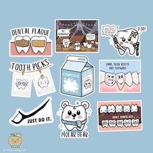 Desenhos de trocadilhos de dentista | Adesivos | Odontologia, Odontologia, Ortodontista | Garrafas de água, laptops