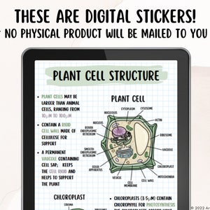 Cell Structure and Organelles | Digital Stickers | PNG File Download ...