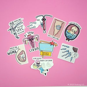 OB/GYN Pun Stickers | Pediatrician, Gynecologist, Obstetrician | Water Bottles, Laptops