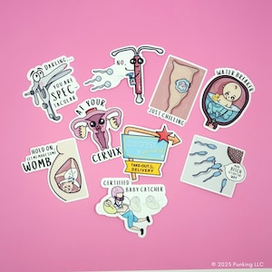 OB/GYN Pun Stickers | Pediatrician, Gynecologist, Obstetrician | Water Bottles, Laptops