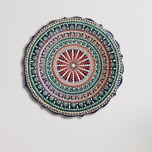 Collectible Mandala Ceramic Plate | 12&#39;&#39; Turkish Ceramic Decorative Plate For Wall and Desk | Home Office Wall Desk Plate Gift Mother&#39;s Day
