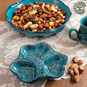 Special Handmade Small Ceramic Bowl | Tapas Nuts Pinch Bowl Turkish Breakfast Moroccan Pottery Mini Kitchen Dinning Bowl Gift