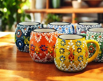 Taza de café de cerámica turca hecha a mano: una taza de espresso única