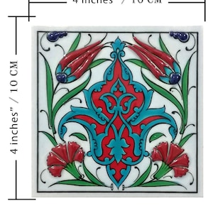 Handmade Tile | Ceramic Wall Tile Kitchen Bathroom Backsplash | Decorative Wall Art Fireplace Shower Floor Tile | Turkish Moroccan Mosaic