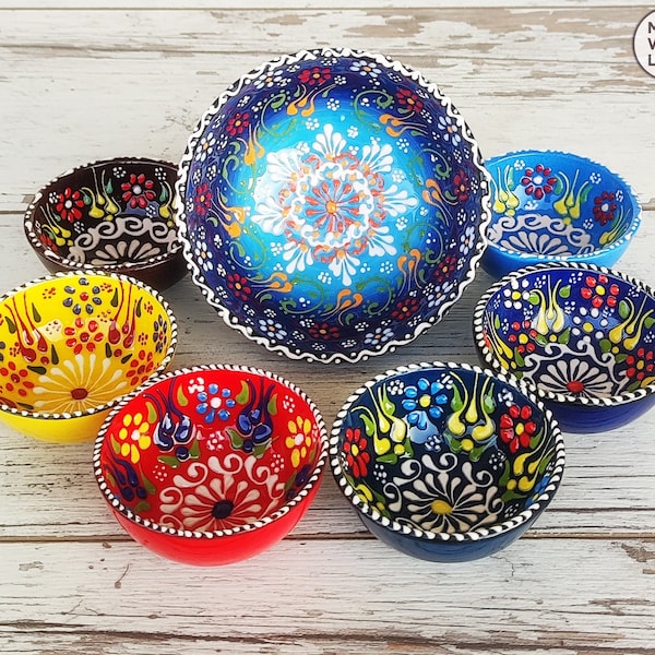 Mexican Chip and Dip Bowls Etsy