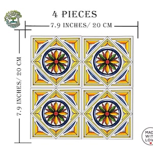 4x  Tile Ceramic Bathroom Kitchen Backsplash Decorative Turkish Ceramic Shower Floor Fireplace Tile DIY Wall Art Decor Tile