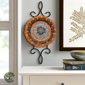 12'' Ceramic Wall Hanging Plate | Handmade Turkish Porcelain Decorative Handpainted Wall Art | New Home Moving Housewarming Gift