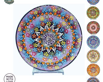 7.9'' Turkish Large Ceramic Bowls | Decorative Handmade Ceramic Bowls | Salad Cereal Popcorn Soup Dishes Ceramic Bowl | 20 cm