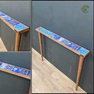 Mesa auxiliar única / Mesita de noche rústica antigua vintage recuperada / Mesa auxiliar única de madera y piedra hecha a mano / El mejor regalo de decoración para el hogar
