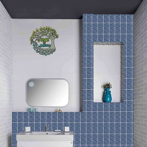 Tile Ceramic Bathroom Kitchen Backsplash Decorative Turkish Ceramic Shower Floor Fireplace Tile DIY Wall Art Decor Tile