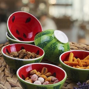Watermelon bowl ceramic on sale