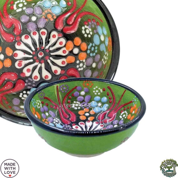 Bol Décoratif En Verre Peint à La Main – Motif Love, Bijoux, Bougies, Petit Objet – Cadeau Romantique