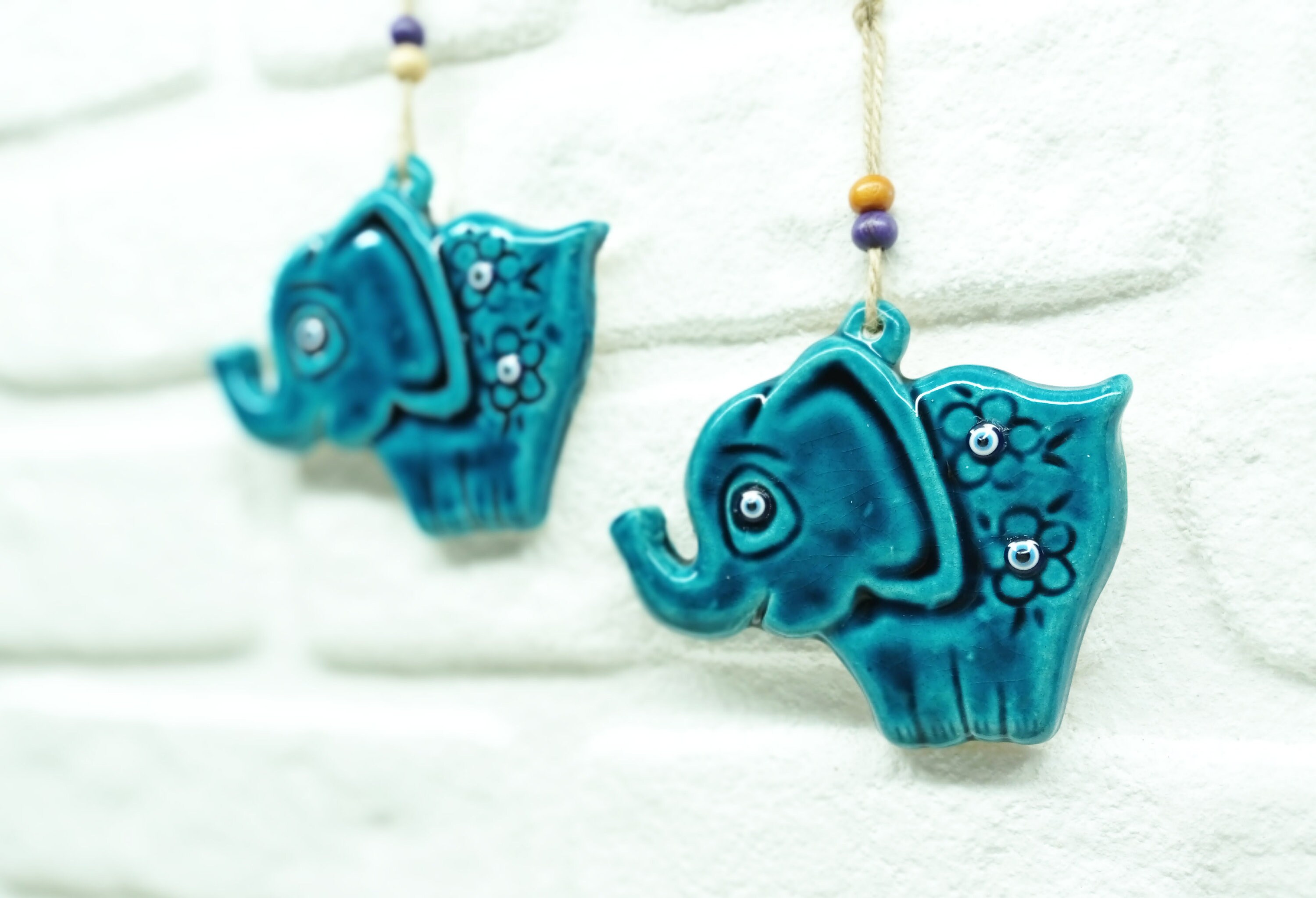 Grüner Elefant Keramik Böses Auge Ornament türkische | Etsy