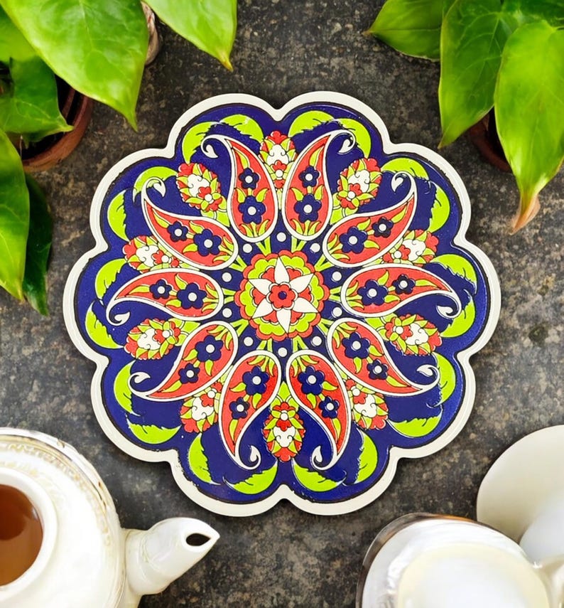 HeartOfAnatolia Ceramic Tile Trivet - Thumbnail 2