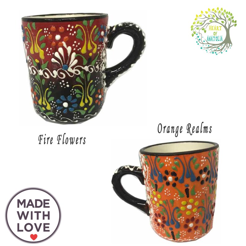 Handmade Embossed Ceramic Cups Handpainted Coffee Herbal Etsy