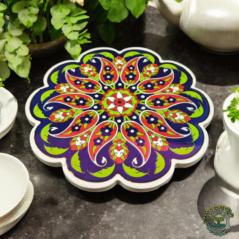 HeartOfAnatolia Ceramic Tile Trivet - Thumbnail 3