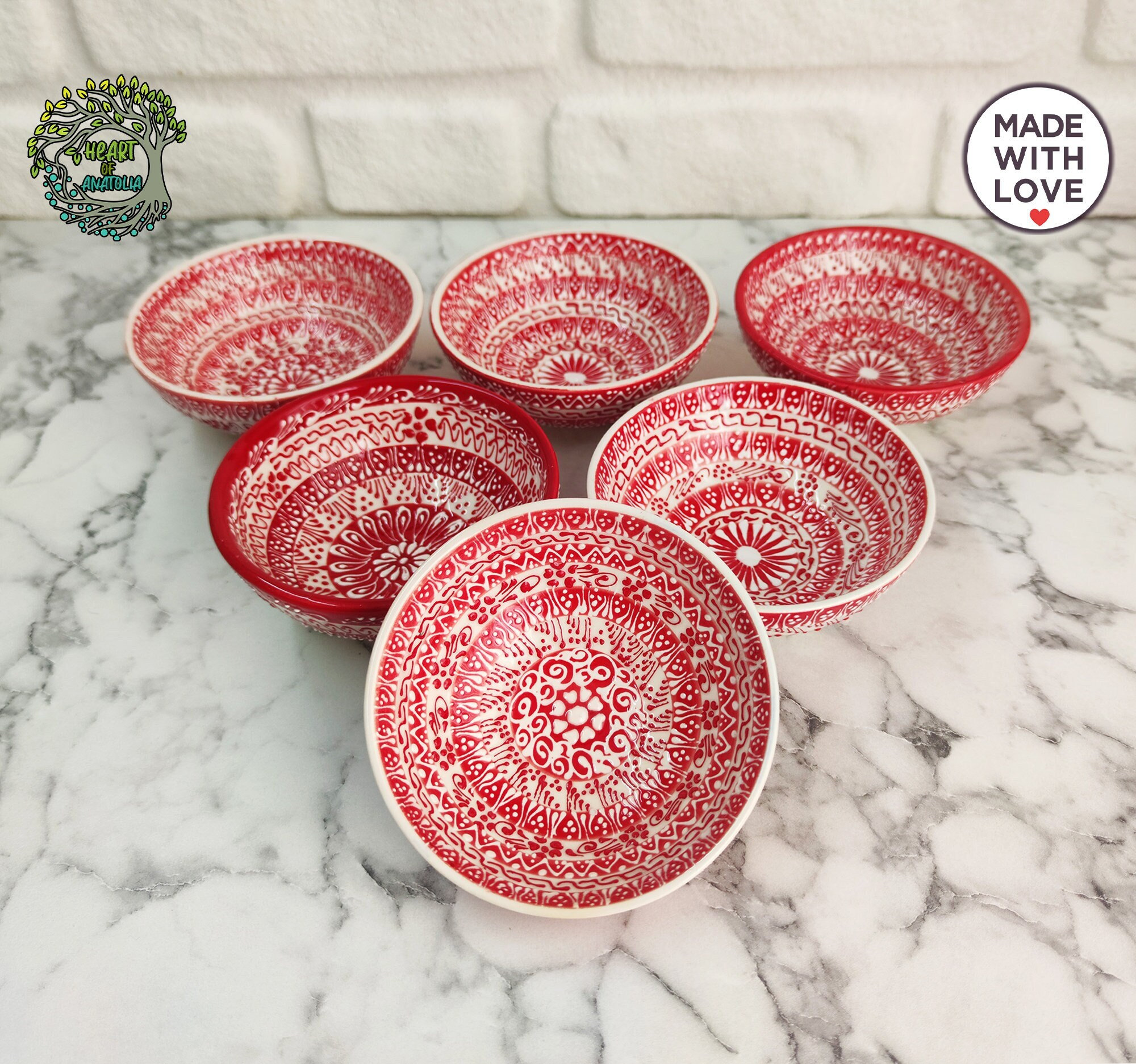 Cm Red Bowls