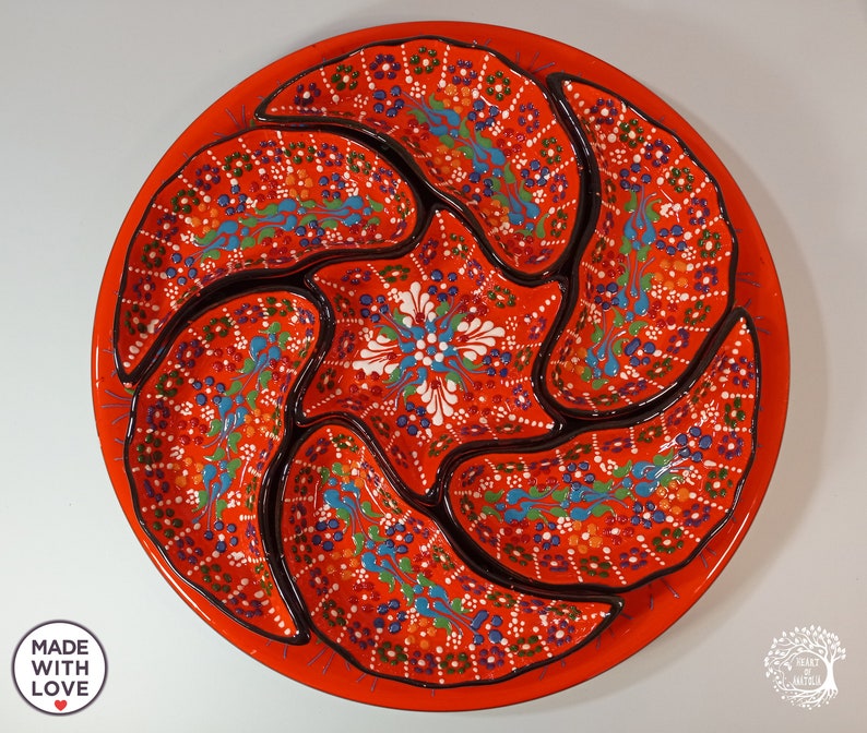 Turkish Ceramic Platter Tray Plate Serving Set Breakfast Etsy