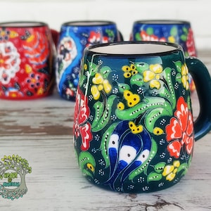 陶器　マグカップ　ペア　トルコ・イスタンブール　ハンドメイド 陶器 マグカップ ペア トルコ・イスタンブール ハンドメイド