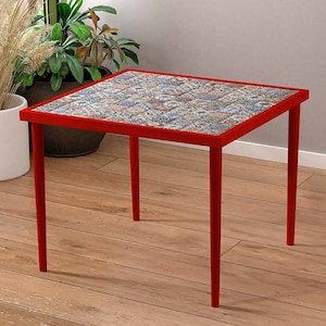 Mesa de centro de madeira | Mesa lateral rústica antiga vintage recuperada | Mesa lateral rústica antiga vintage recuperada | Melhor presente de mesa de decoração para casa