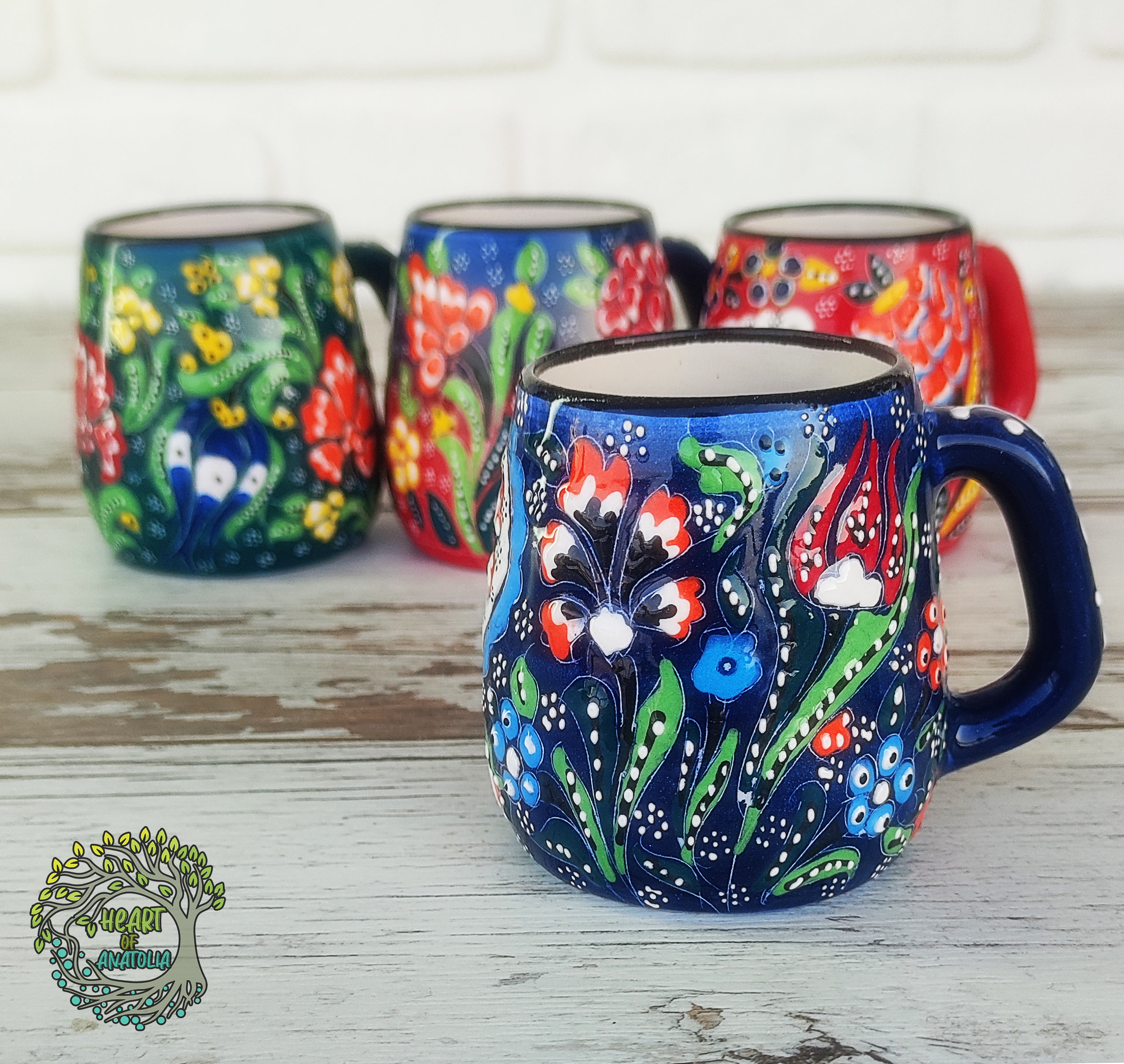 トルコの陶器のマグカップ - Etsy 日本