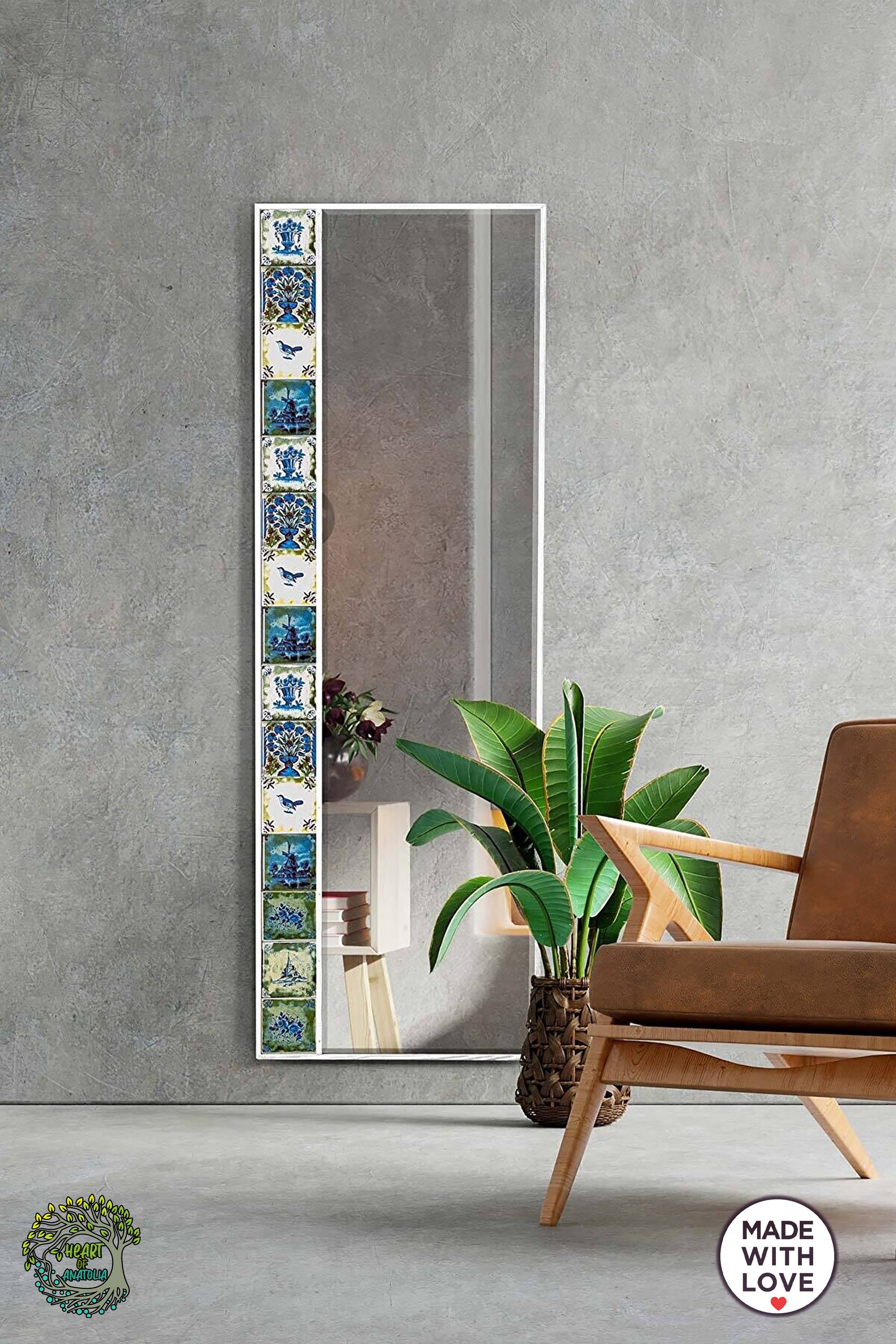 Mosaic Mirror Wall Decor Large Full Lenght Mirror Art Boho - Etsy