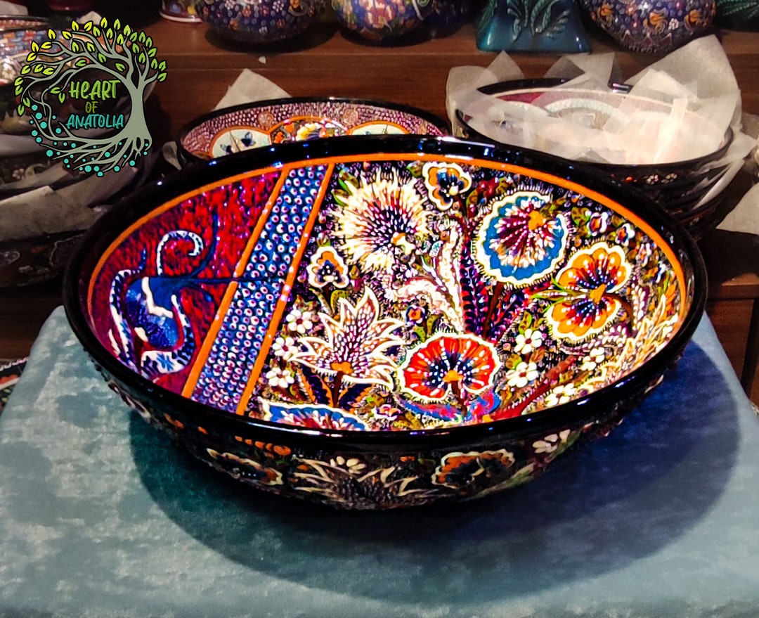 12 Large Ceramic Bowl Pasta Soup Fruit Cereal Salad Serving Bowl