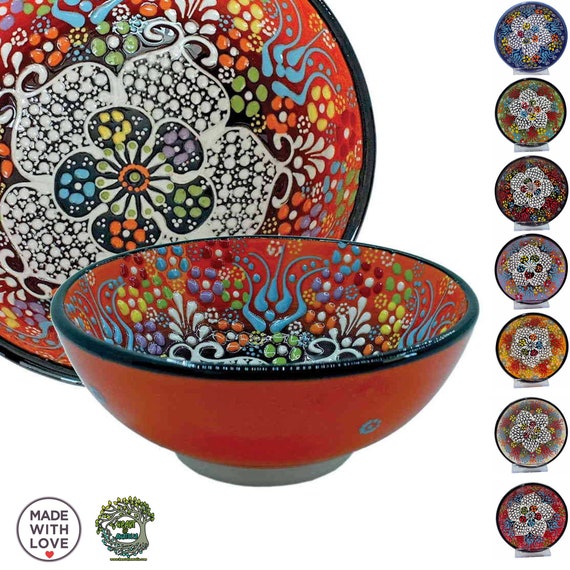 4 Pieces Large Pasta Bowls 5 / 13cm Decorative Ceramic Bowl Set