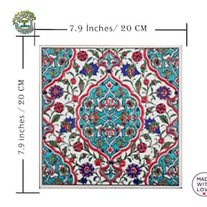Handmade Tile | Ceramic Wall Tile Kitchen Bathroom Backsplash | Decorative Wall Art Fireplace Shower Floor Tile | Turkish Moroccan Mosaic