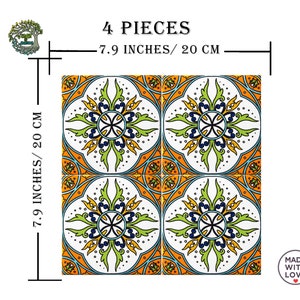 4x Tile Ceramic Handmade Bathroom Kitchen Backsplash Decorative Turkish Ceramic Shower Floor Fireplace Tile DIY Wall Art Decor Tile