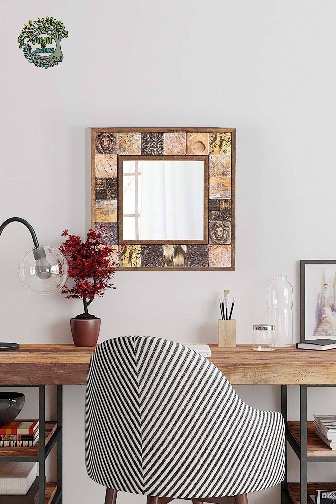 Bathroom Mirror | Wall Decor Full Lenght Mirror | Decorative Mosaic ...