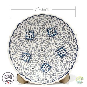 Handpainted Turkish Ceramic Plate | Decorative Wall Art, 7" Dish Seraglio