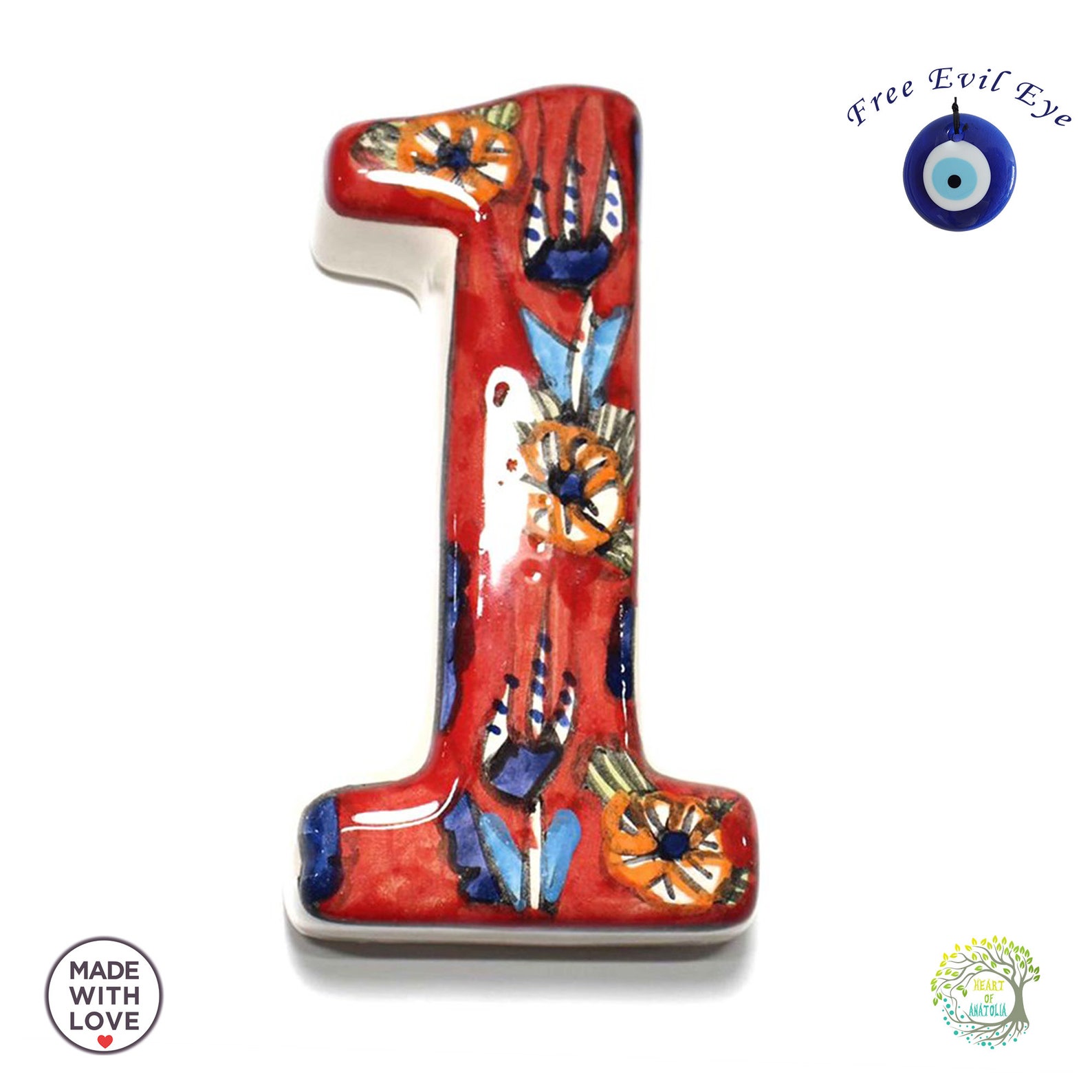 Personalized Handmade Ceramic Door Signs Home Office Front Red Etsy