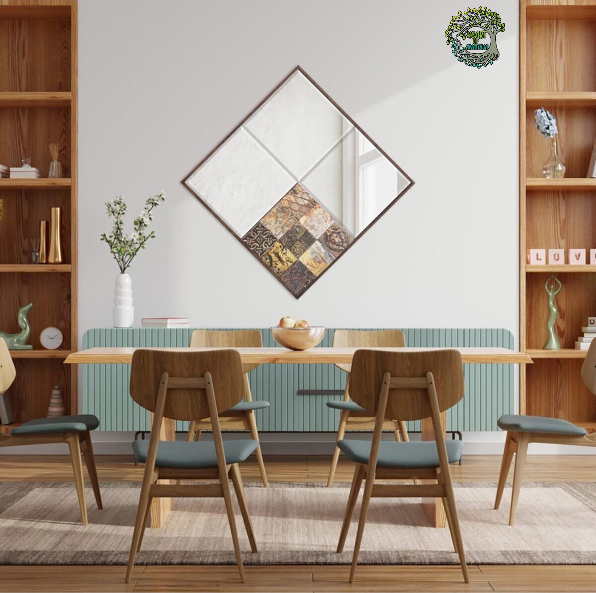 Mosaic Mirror Wall Decor Large Full Lenght Mirror Art Boho - Etsy